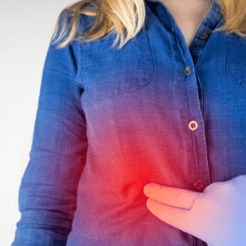 Abdomen pain in woman