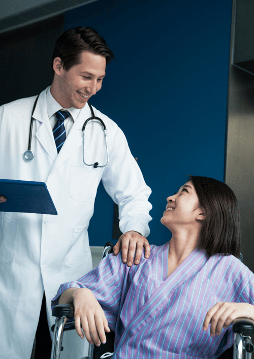 Doctor with female patient