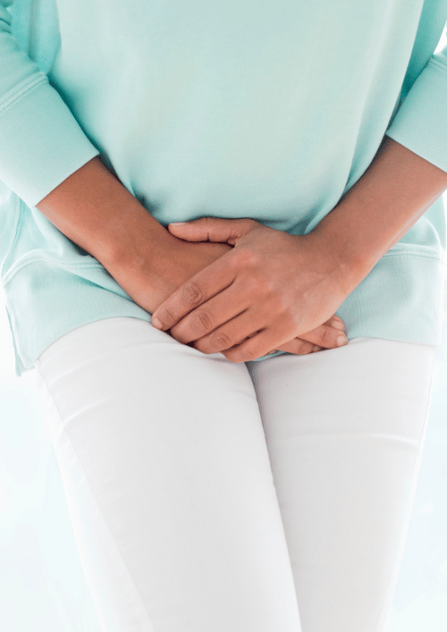 Woman with pelvic pain Woman with pelvic pain